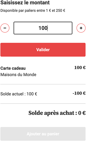 Détail · bloc saisie de montant final