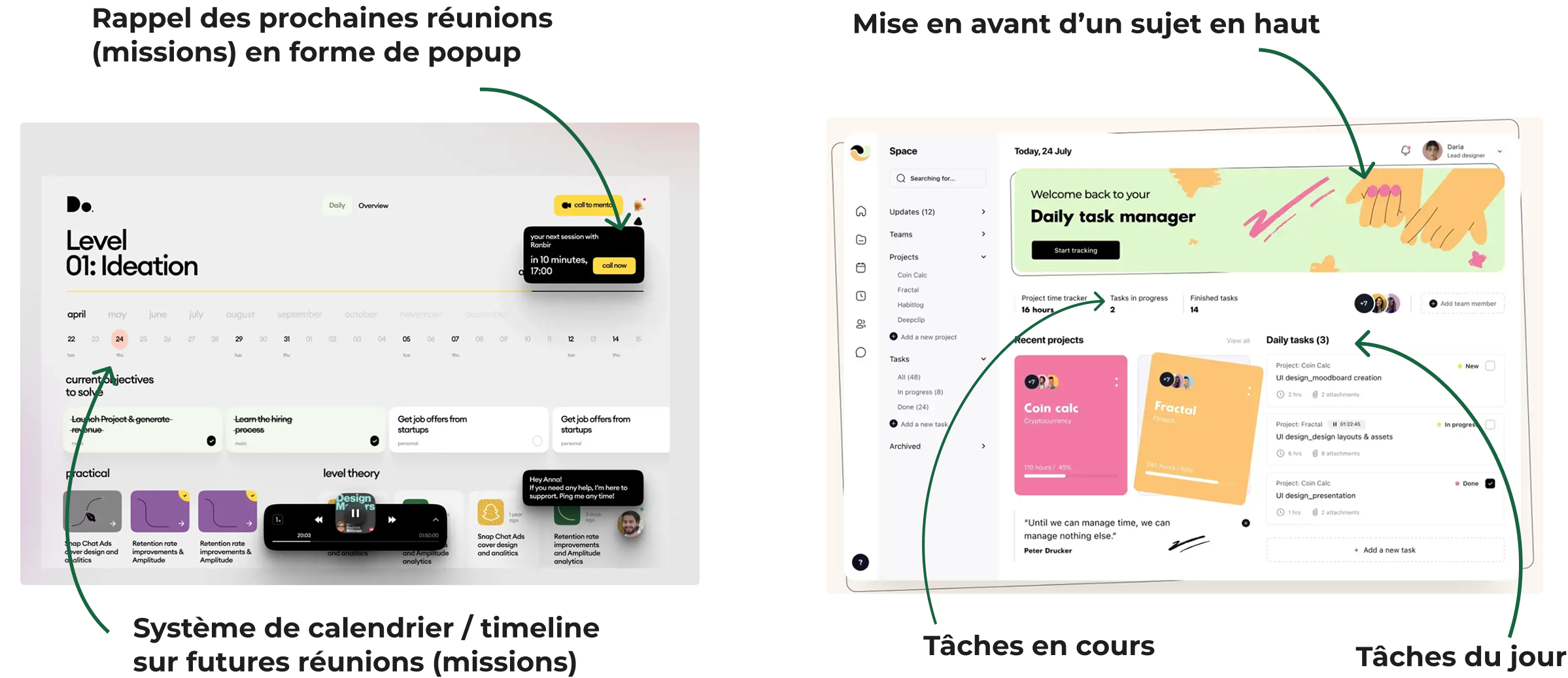 Page liste des temps forts