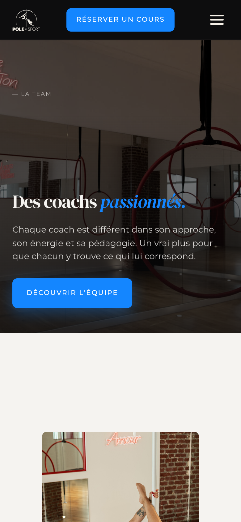 Page Coachs — version mobile